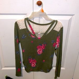 Long Sleeve Flowery Shirt